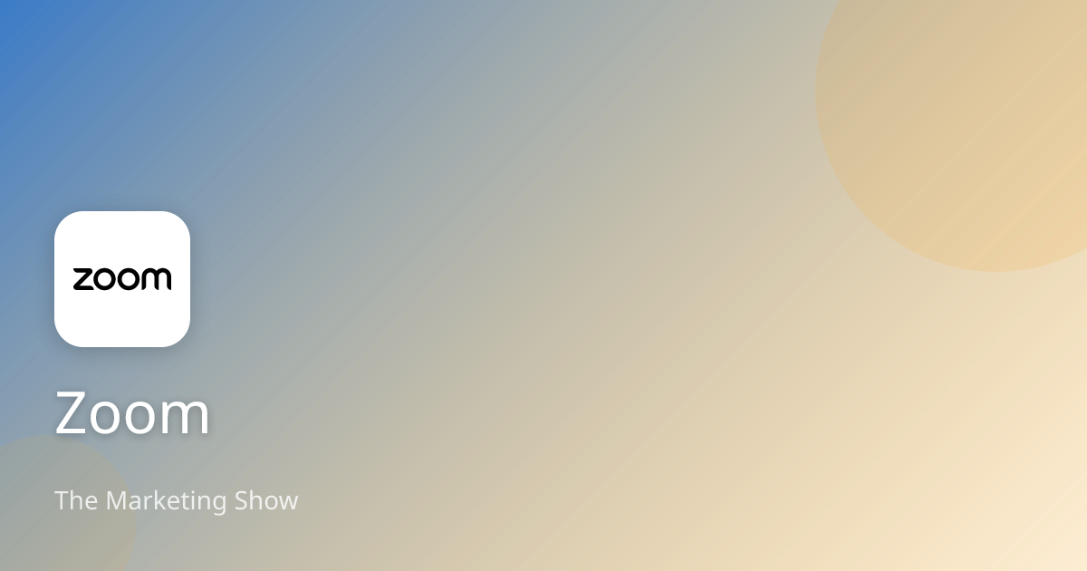 Zoom | The Marketing Show