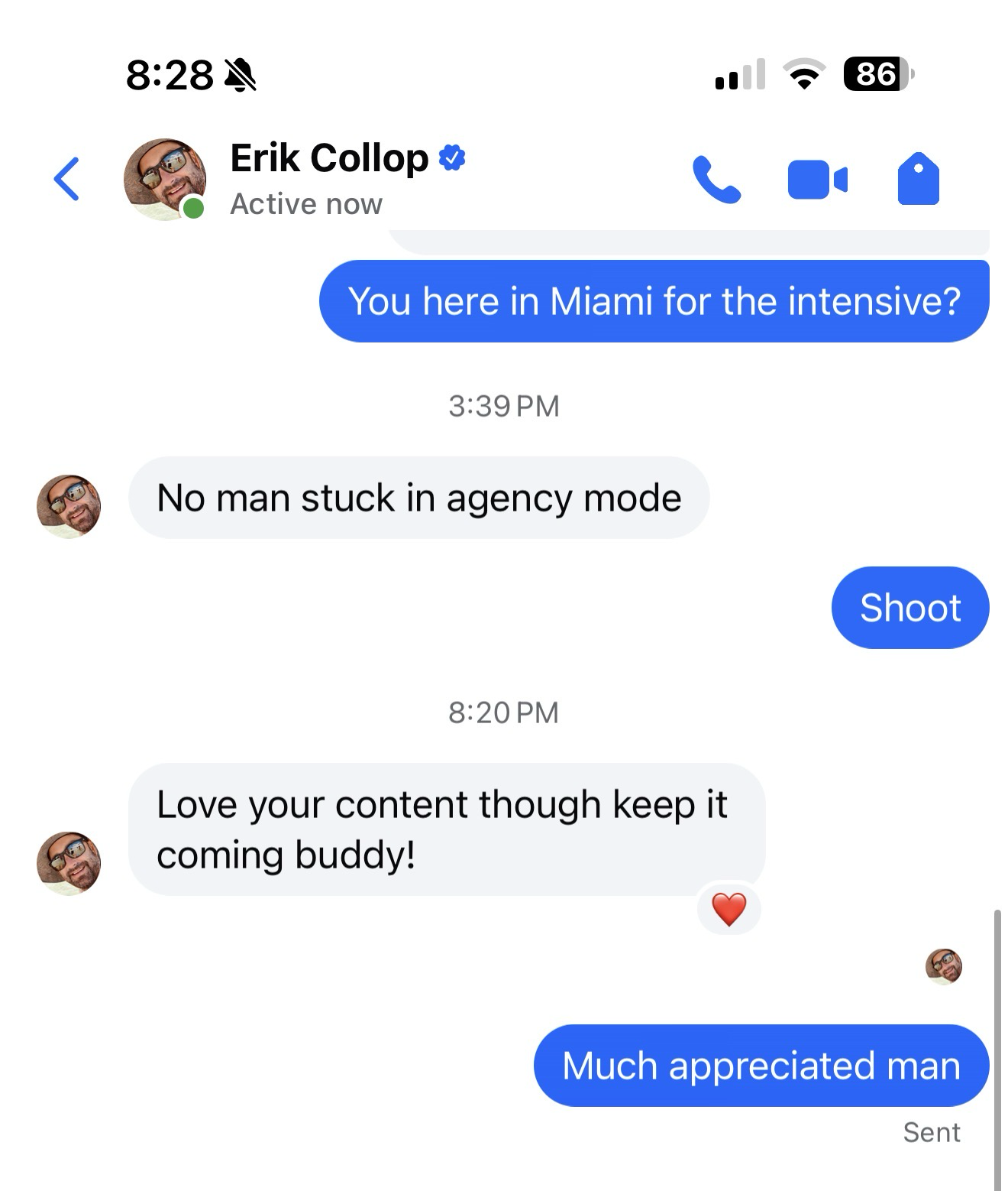 Erik Collop — Love your content though keep it coming buddy!